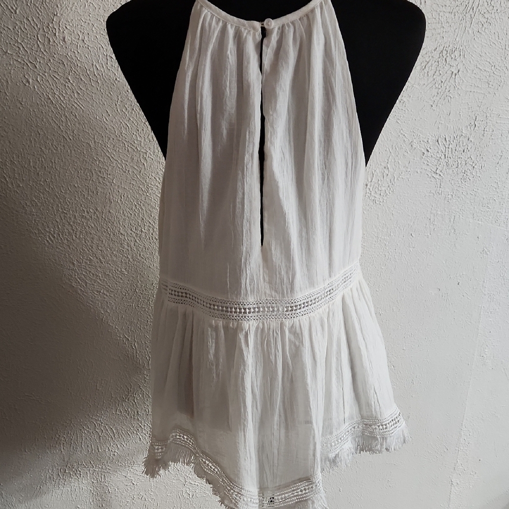 Doe & Rae Cream Halter Top - Picture 2 of 8